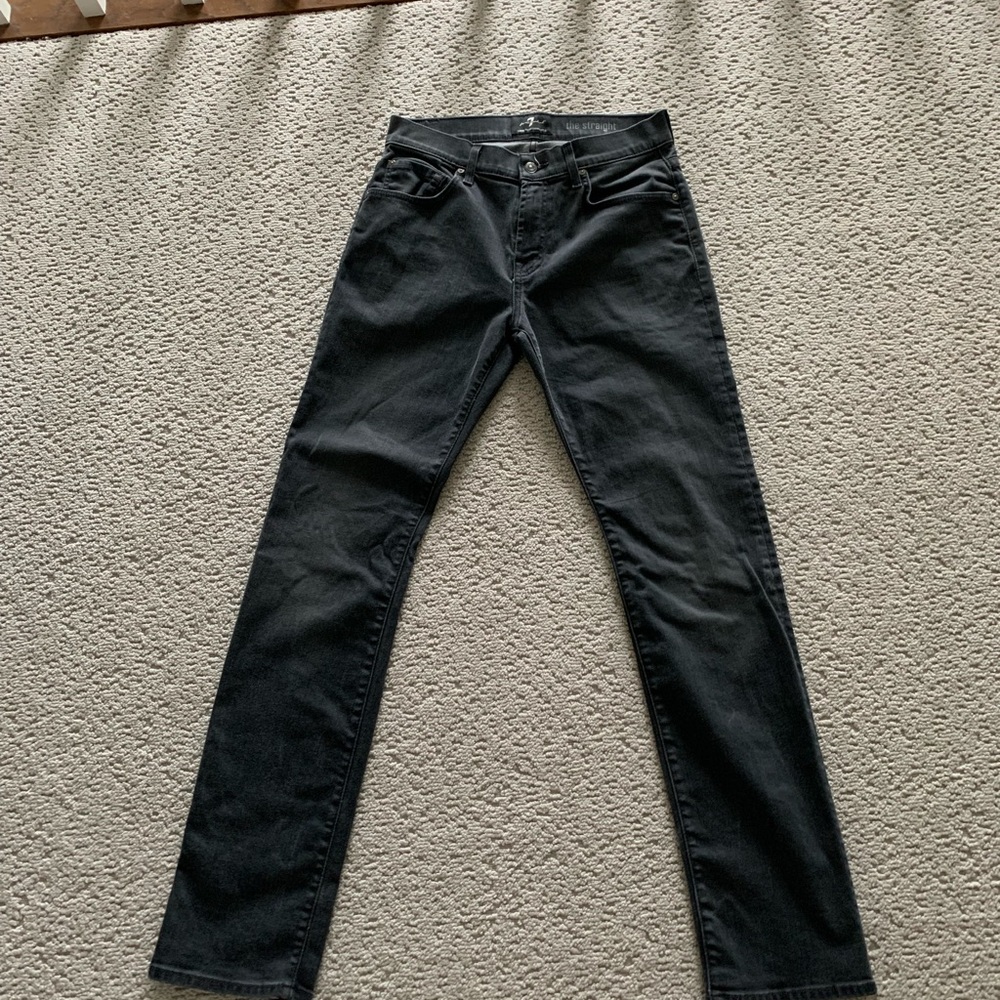Men’s 7 For All Mankind Jeans Dark Grey Size 30/32 The Straight